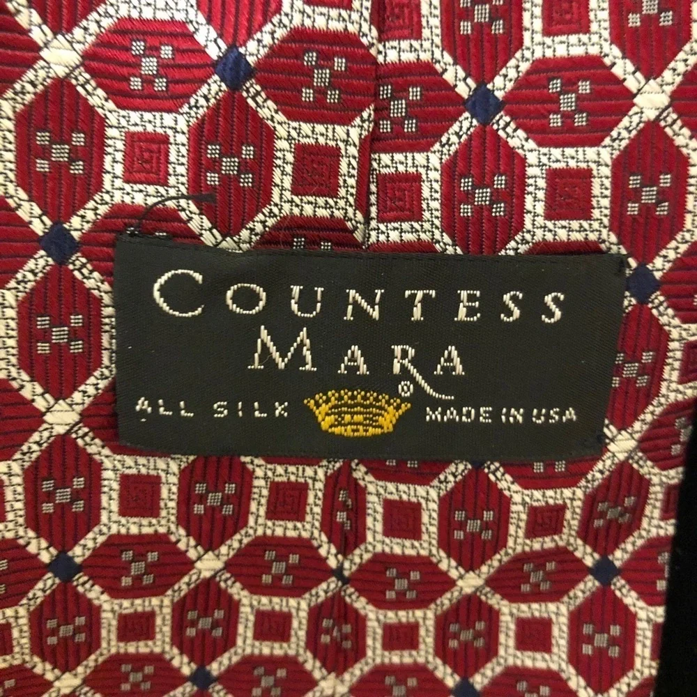 Countess Mara Red Diamond Silk Tie